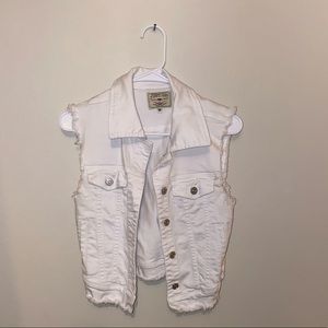 White Jean Vest